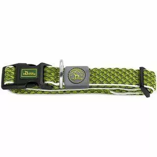 Hunter ошейник для собак Hilo Vario Basic 45-70 см, сетчатый текстиль, лайм 