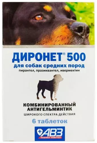 132_dironet_dlya_sobak_antigelmintik_shirokogo_spektra_deystviya_so_vkusom_myasa_6_tabl_avz