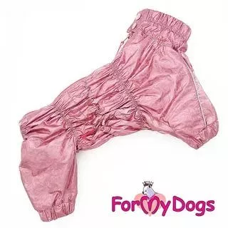 ForMyDog Дождевик розовый металлик для девочек