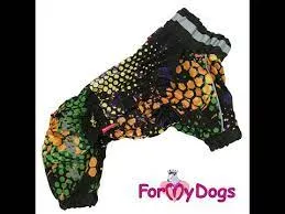 ForMyDog Дождевик черный соты для  мальчиков 