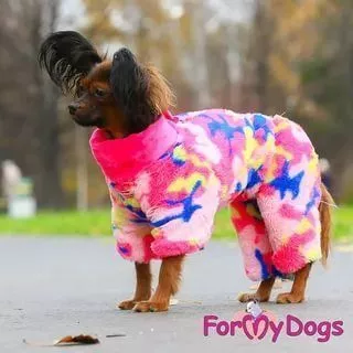 ForMyDog Комбинезон шубка розовая для девочек
