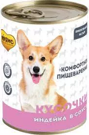 Мнямс Кусочки в соусе с индейкой для собак всех пород «КОМФОРТНОЕ ПИЩЕВАРЕНИЕ" 400 г 