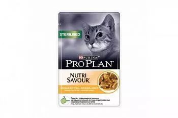 Pro Plan Sterilised пауч для стерилизованных кошек лосось в соусе 85гр