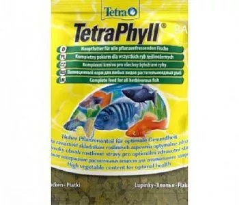 Tetra Phyll корм для растительноядных рыб в виде хлопьев 12гр