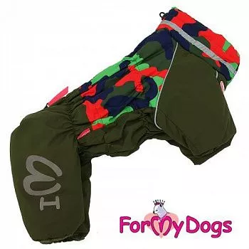 ForMyDog Комбинезон хаки/красный для мальчиков