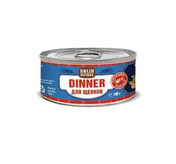 Solid Natura Dinner консервы для щенков со вкусом телятины 100 гр