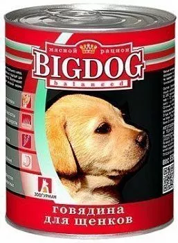 BIG DOG консервы для щенков с говядиной 850гр