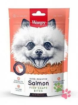 Wanpy Dog Кусочки нежного лосося в форме рыбок 100гр