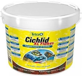 Tetra Cichlid XL Flakes корм для крупных цихлид в виде хлопьев 10л