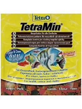 Tetra Min корм для всех видов рыб в виде хлопьев 12гр