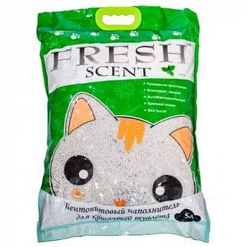 Fresh Scent Наполнитель комкующийся Мята