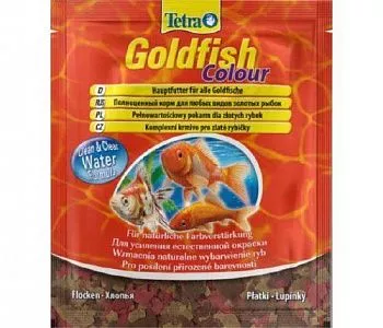 Tetra Goldfish Colour корм для улучшения окраса золотых рыбок в виде хлопьев 12гр