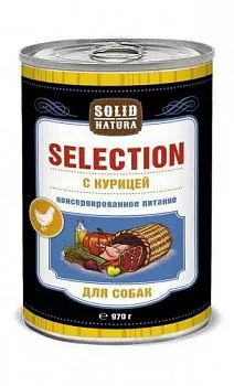 Solid Natura Selection консервы для собак со вкусом курицы 970 гр