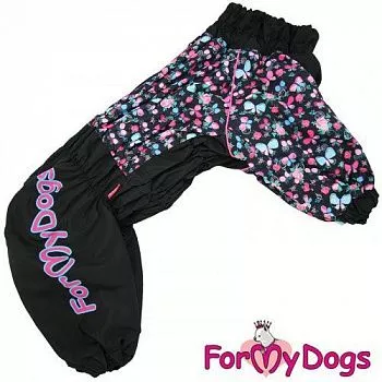 ForMyDog Комбинезон Бабочки черно/розовый  для девочек