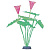 Искусственное растение  GlOFISH флуоресцентное зеленое 40см