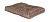 MidWest лежанка Ombre плюшевая с завитками 46х33 см мокко 