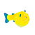 Аквариумная декорация Gloxy Рыба шар (5*5*5.5см) желтая