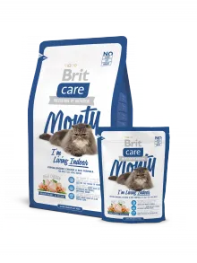 Brit Care Cat Monty I'm Living Indoor для кошек_ живущих в доме_ 400гр+25__